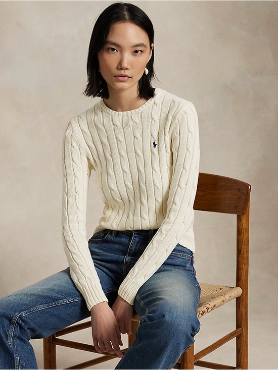 Polo Ralph Lauren Sweaters - Polo Ralph Lauren Cable-Knit Wool Cashmere Blend Sweater
